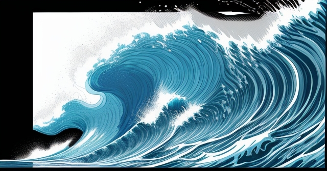 帶有波浪設計的交易圖表