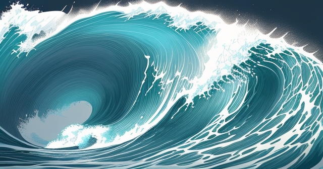 牛市波浪藝術圖