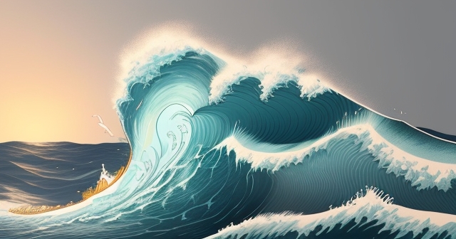 帶有波浪的交易圖表