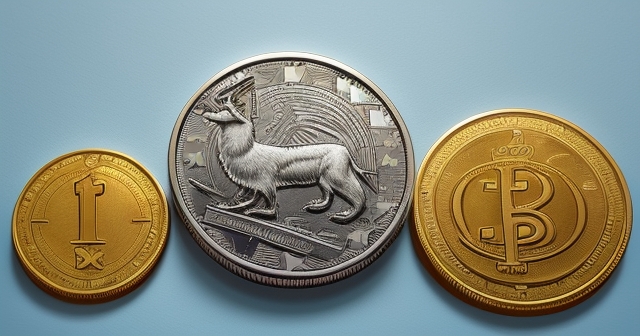 藝術設計風格的 EUR 歐元硬幣插圖