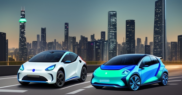 多款電動車型的展示