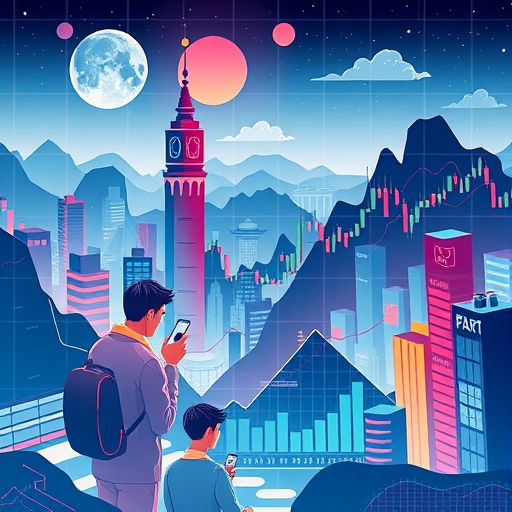 一幅插圖顯示交易者正在分析TradingView上的數據