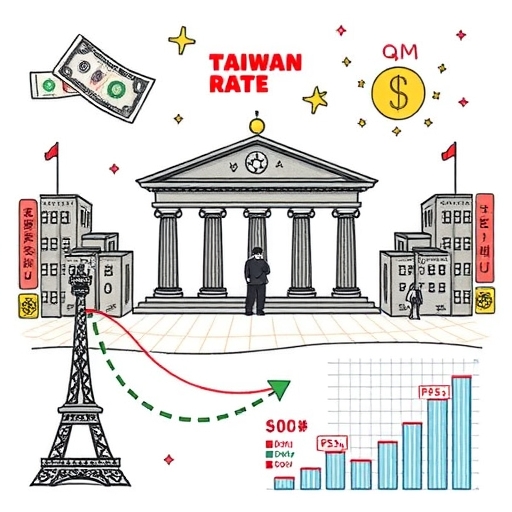 台灣銀行中貨幣流動的圖示，展示貨幣在銀行之間的流動