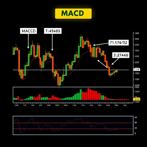 與MACD應用相關的黃金交叉策略的示意圖