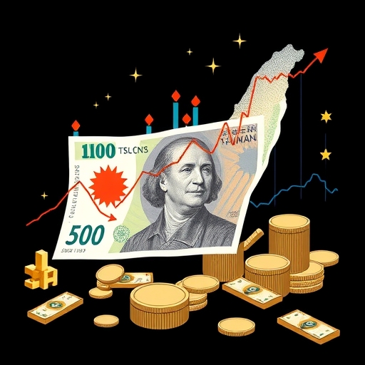 市場供需影響貨幣價值的視覺化圖示。