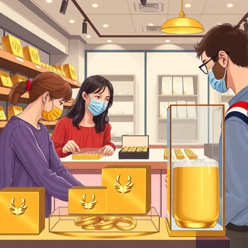 一個顯示真金與假金密度視覺比較的插圖