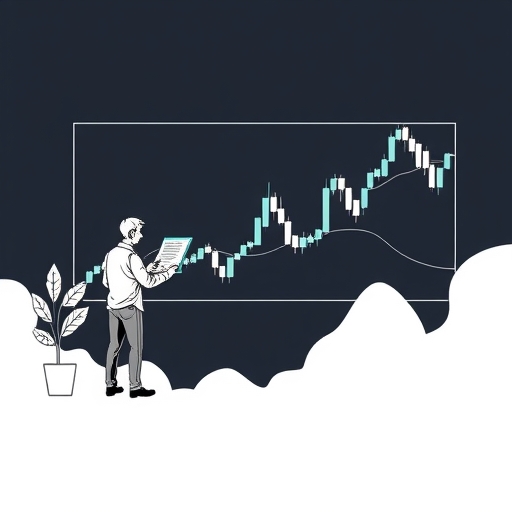 一位交易者正在分析簡單的線圖價格動態