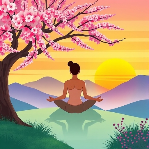 一幅平靜的風景插圖，展現內心的寧靜