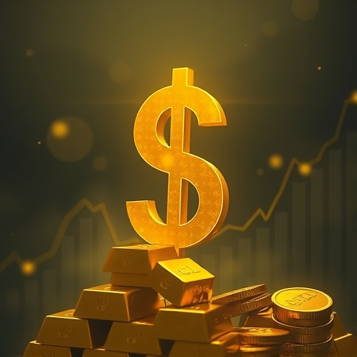 閃耀的黃金條在黑暗的霧氣中