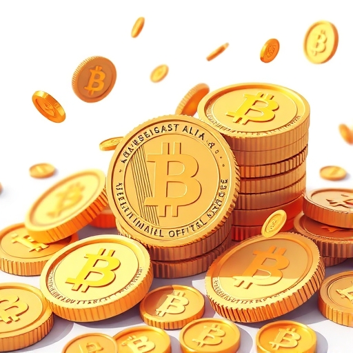 多種加密貨幣硬幣的插圖