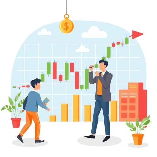 金融市場圖表顯示價格的上升趨勢