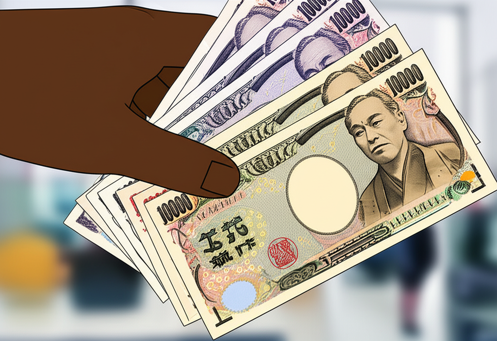 雙手交換不同外幣紙幣象徵貨幣兌換行為的插圖