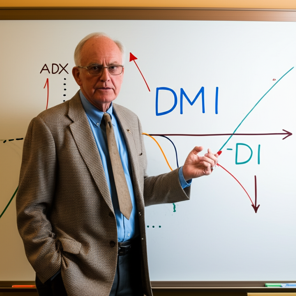J. Welles Wilder Jr. 介紹 DMI 指標家族,箭頭表示方向性運動