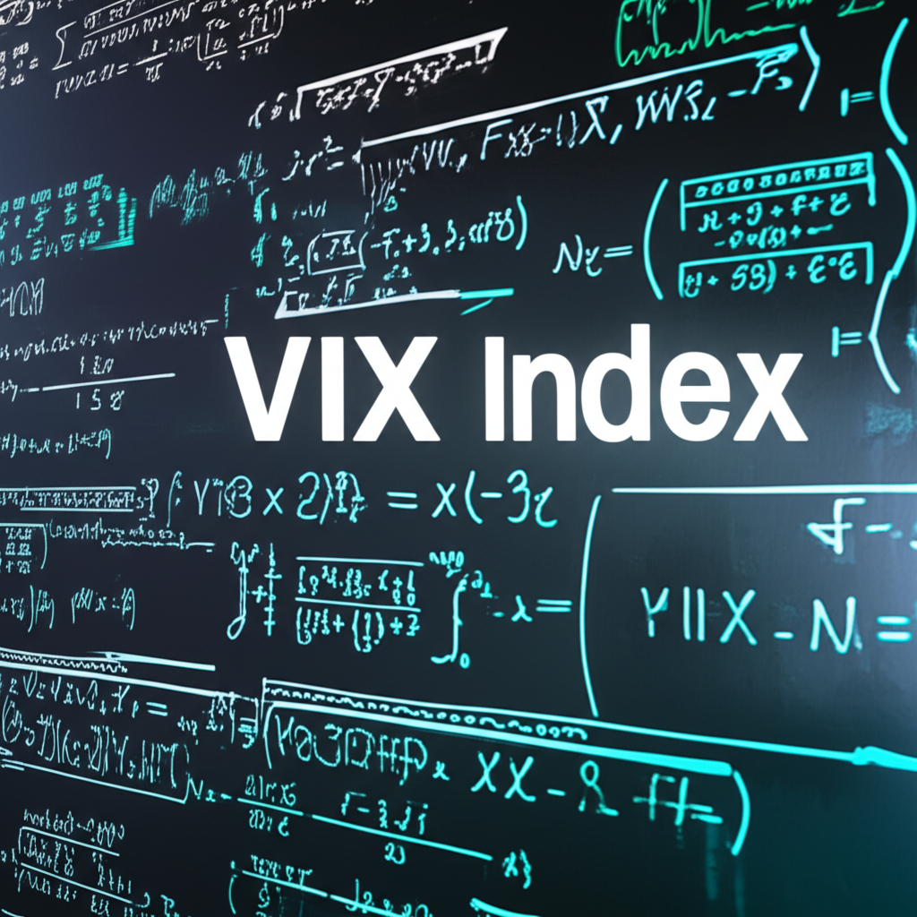 VIX 指數計算的數學模型與選擇權價格數位螢幕插圖,背景有 Cboe 標誌