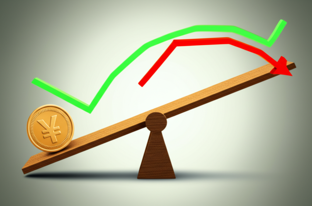 人民幣定存匯率波動與風險平衡示意圖