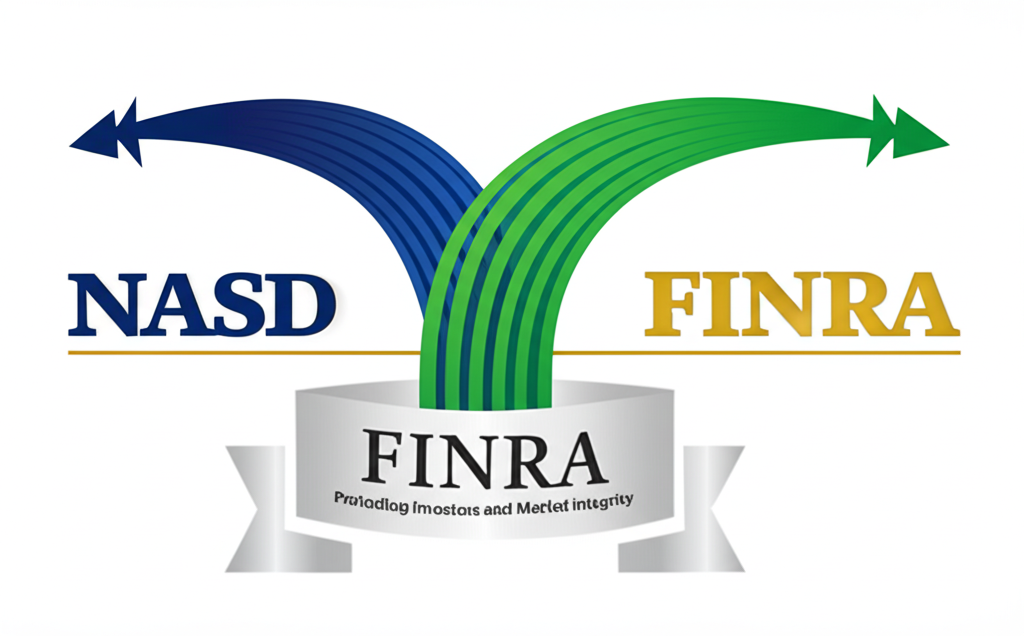 NASD 與 NYSE 合併形成 FINRA 的過程,象徵強大監管機構的誕生,強調保護投資者和市場完整性的使命