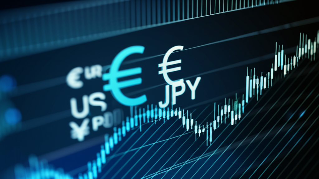 外匯平台上貨幣對與差價合約產品的交易介面圖示