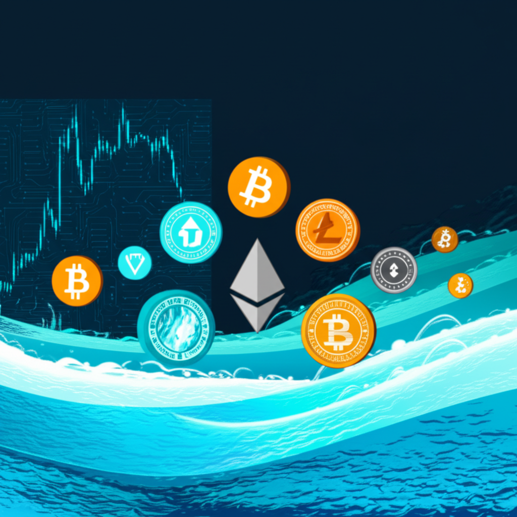數位資產如河流般流動,比特幣期貨作為投資者應對市場風險與機會的精巧工具插圖