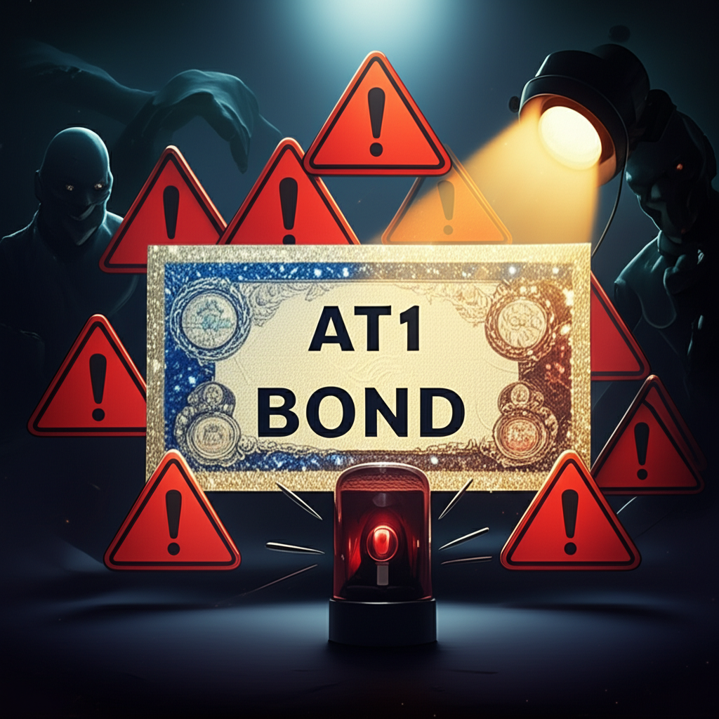 閃耀 AT1 債券周圍環繞風險警示與高收益誘惑的插圖