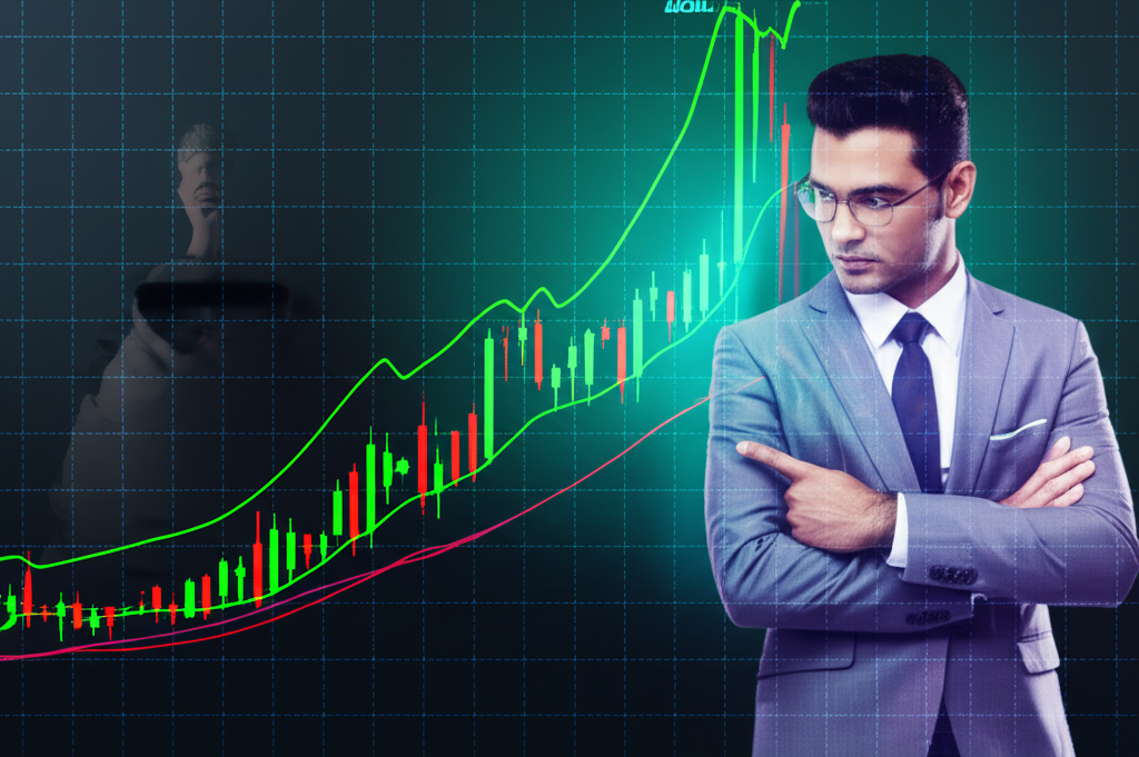 金融圖表中 ADX 線上升顯示強勢趨勢,交易者自信決策