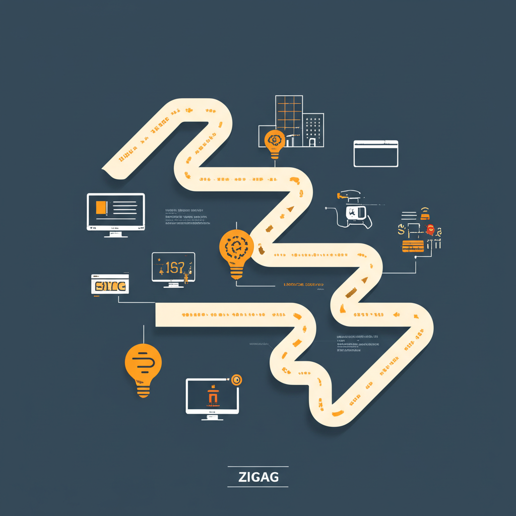 Zigzag 全面指南插圖,包含語言、金融、時尚與遊戲的代表圖標