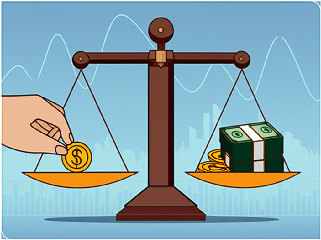 外匯保證金作為擔保資金的平衡示意圖,強調小額投入支撐大額交易的市場波動