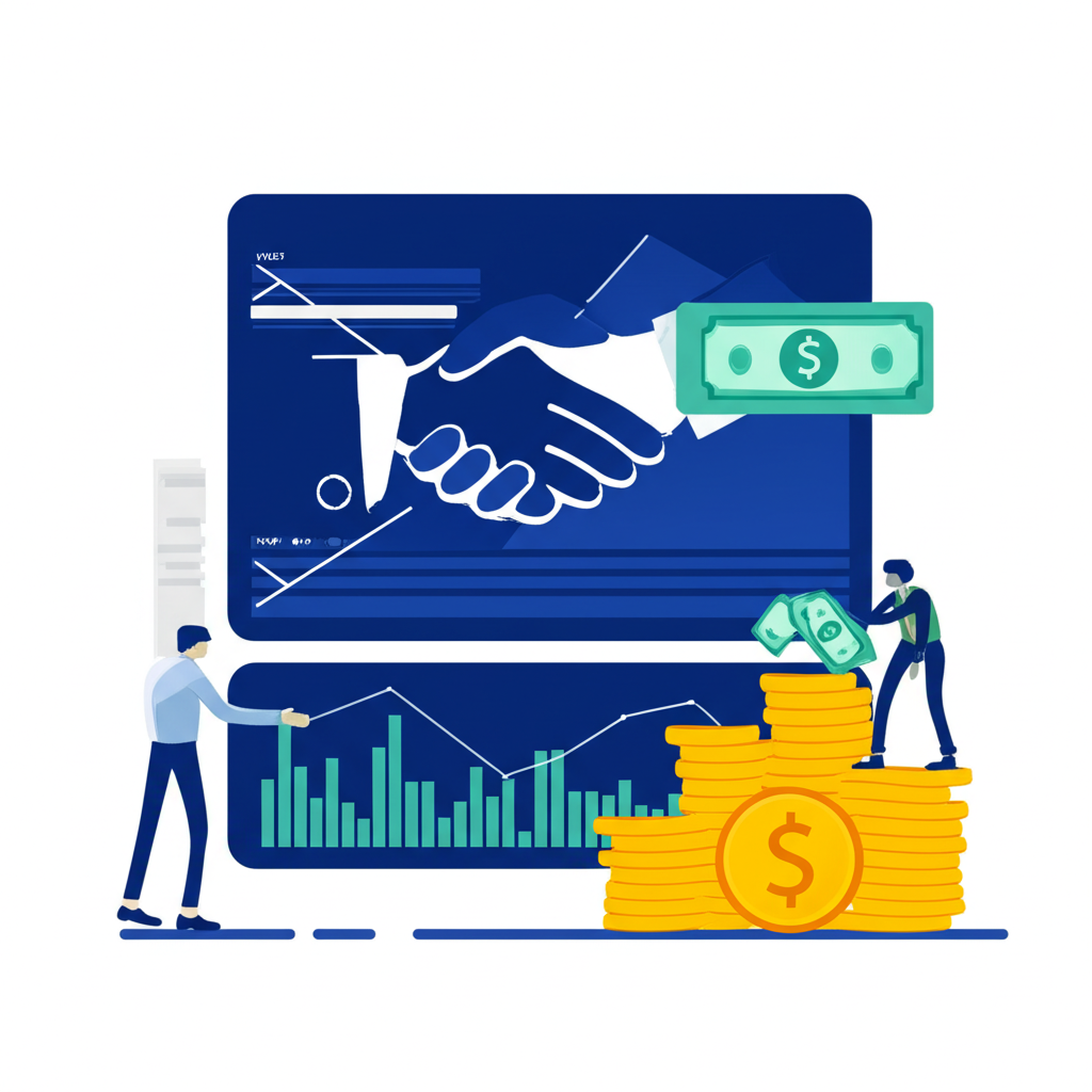 CFD核心運作插圖,顯示買賣方基於開倉與平倉價格差額進行現金結算