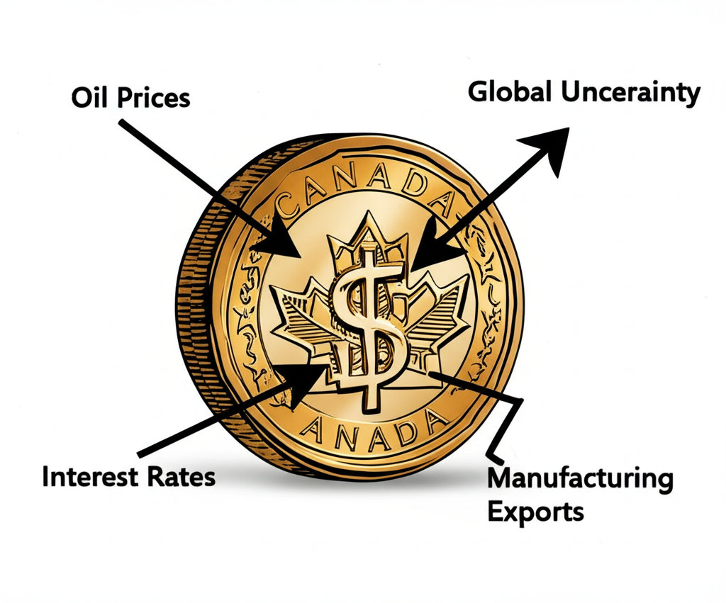 加幣受多重經濟因素拉扯的插圖
