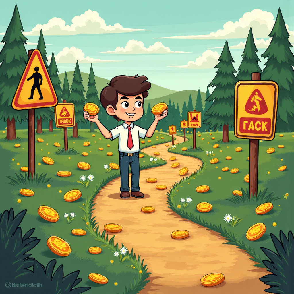 投資者面對黃金交叉機會與死亡交叉風險的決策場景插圖